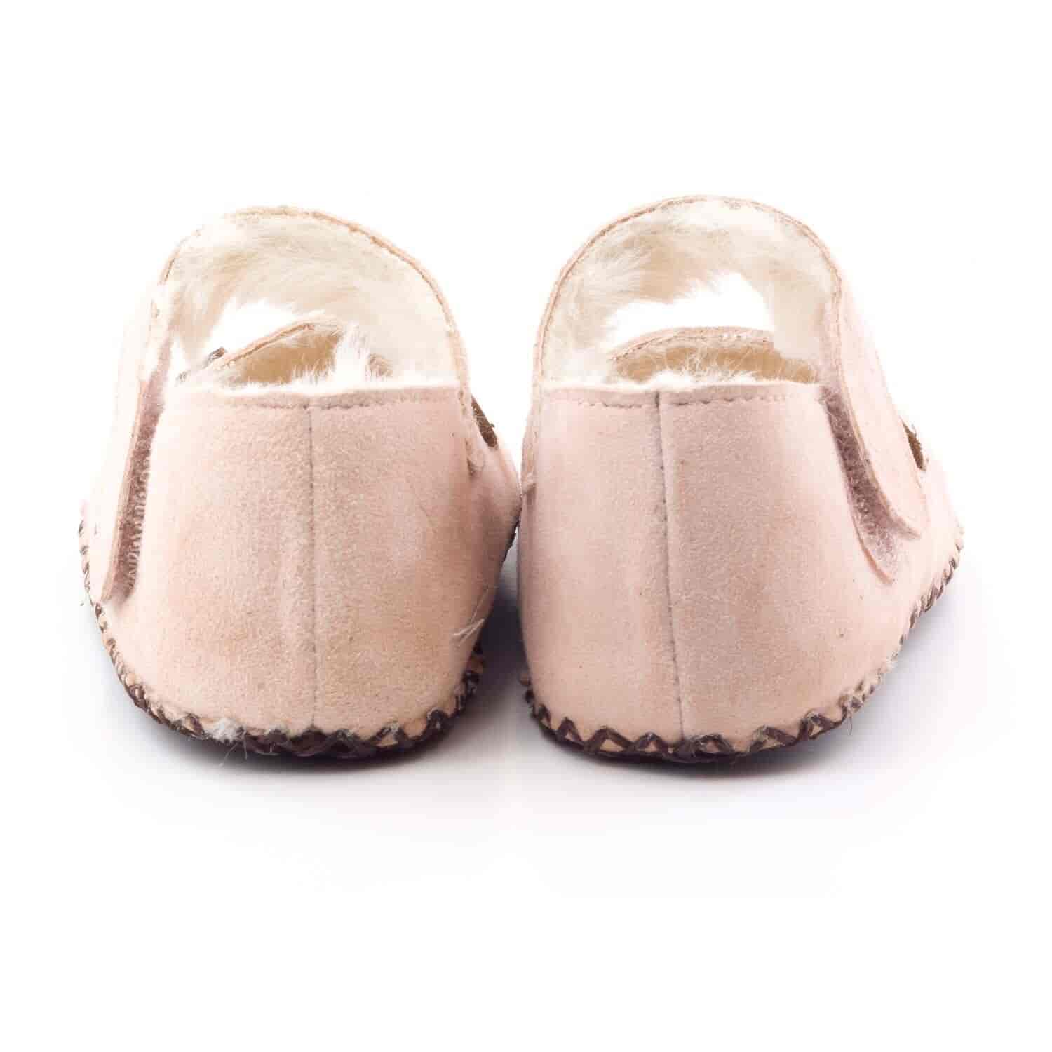 Boni Cat - chausson cuir souple fourré - Chausson cuir bébé - Boni & Sidonie