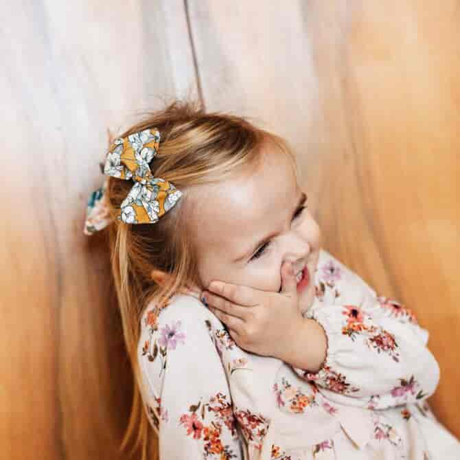 barrette cheveux Liberty Blanche et bleu- ULKA