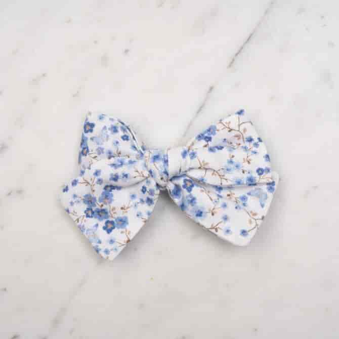 barrette cheveux Liberty Blanche et bleu- ULKA