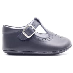 Boni & Sidonie - Boni Andrew - Chausson Cuir Souple Bleu Marine 16