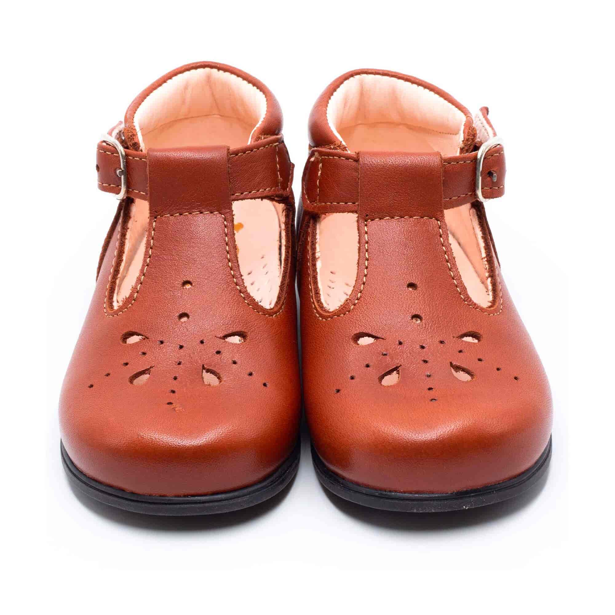 Leather Buckle First Walking Shoes, Boni Carol