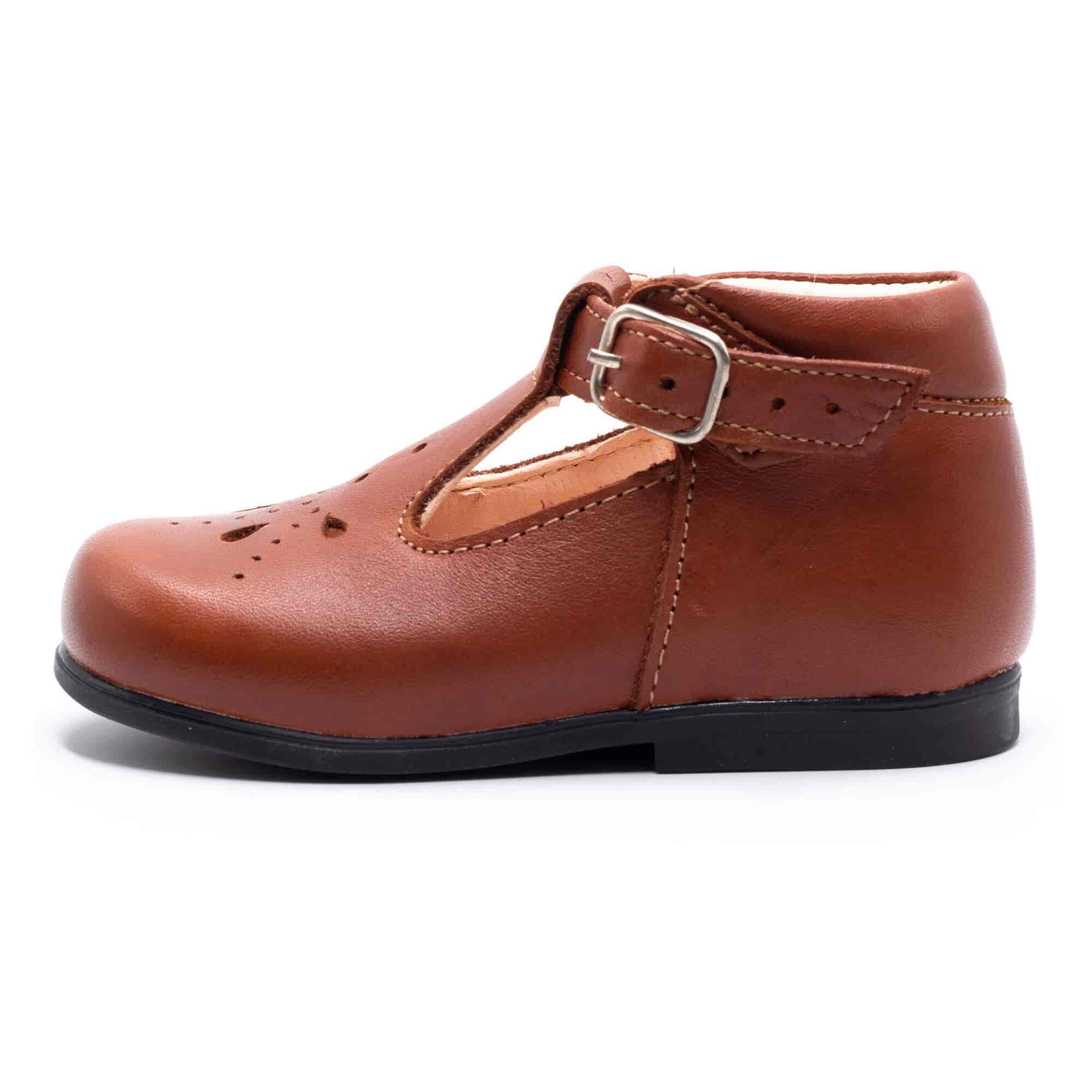 Leather Buckle First Walking Shoes, Boni Carol