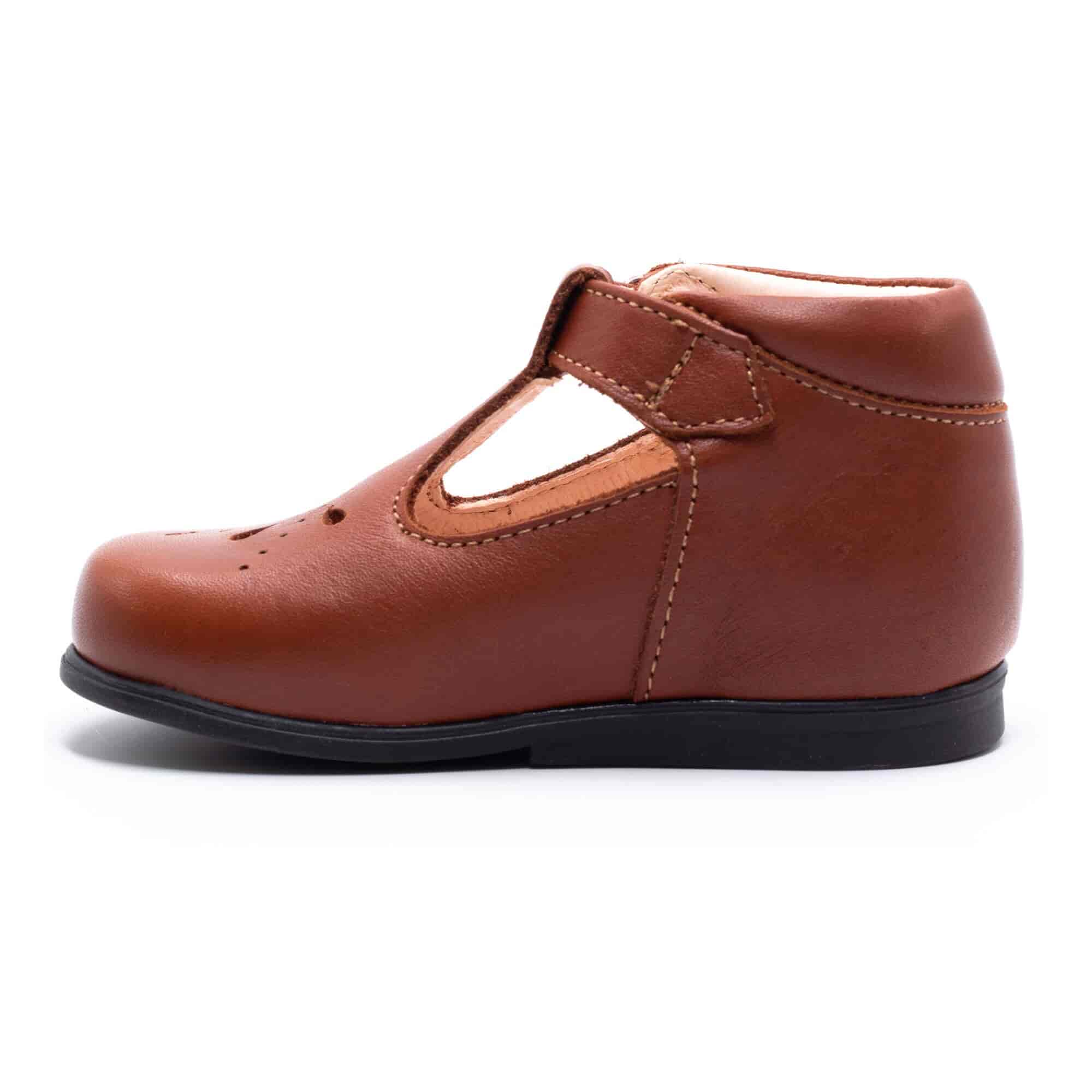Leather Buckle First Walking Shoes, Boni Carol